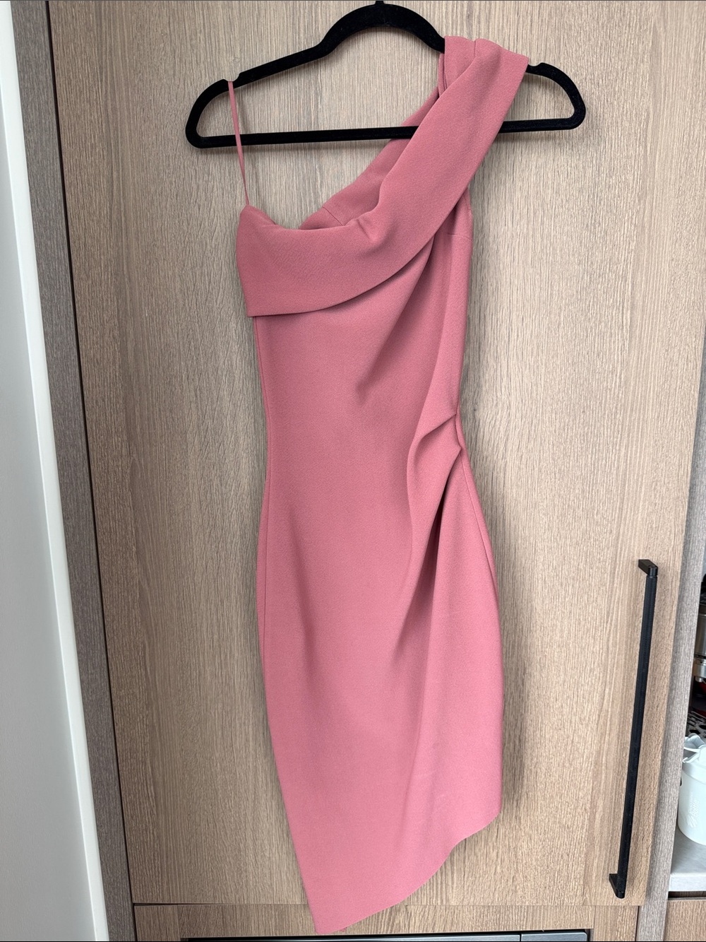 Bec & Bridge Rose One-Shoulder Draped Cocktail Dress